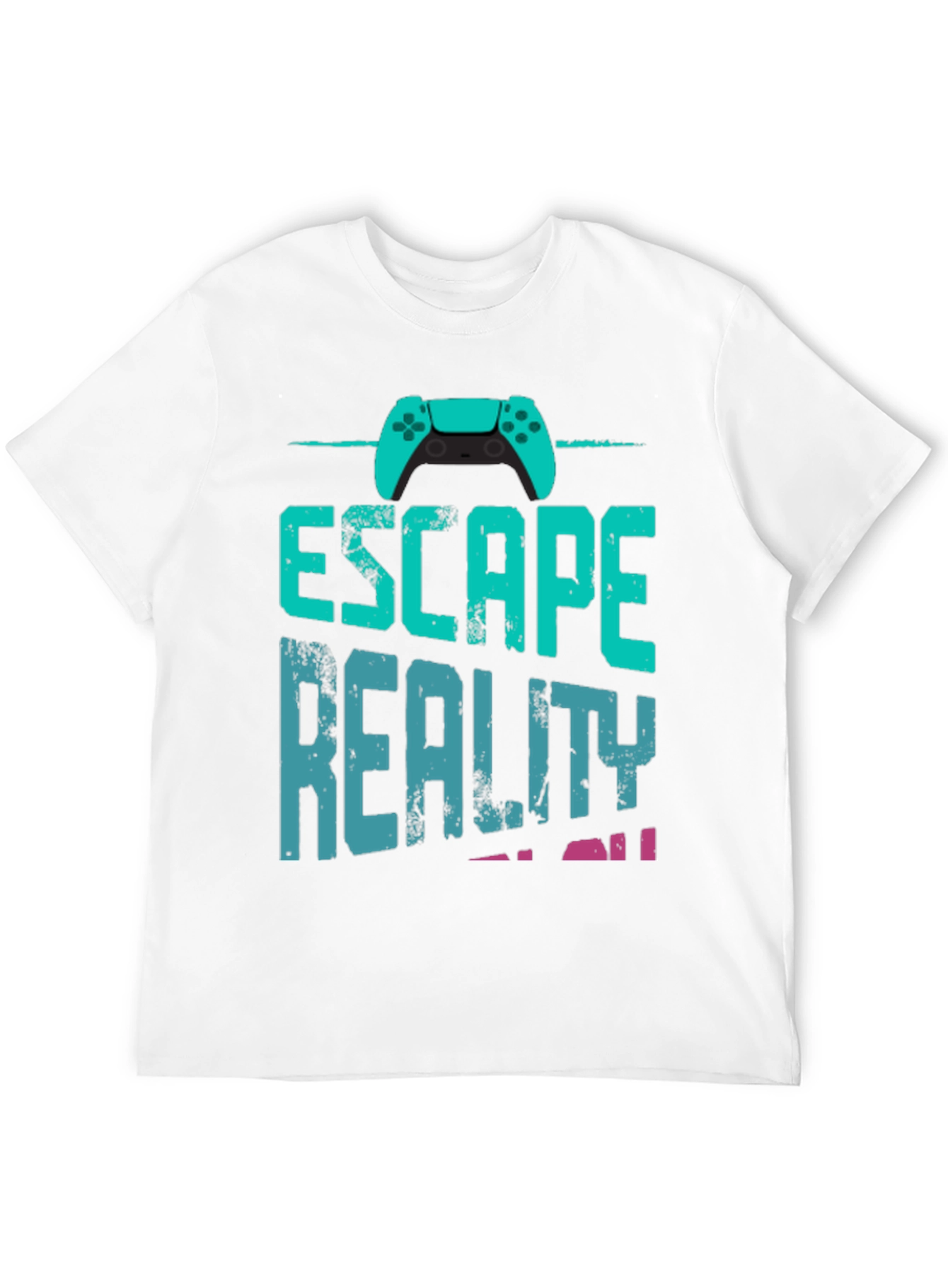 Escape Reality Gamer T-Shirt - Black Cotton Blend