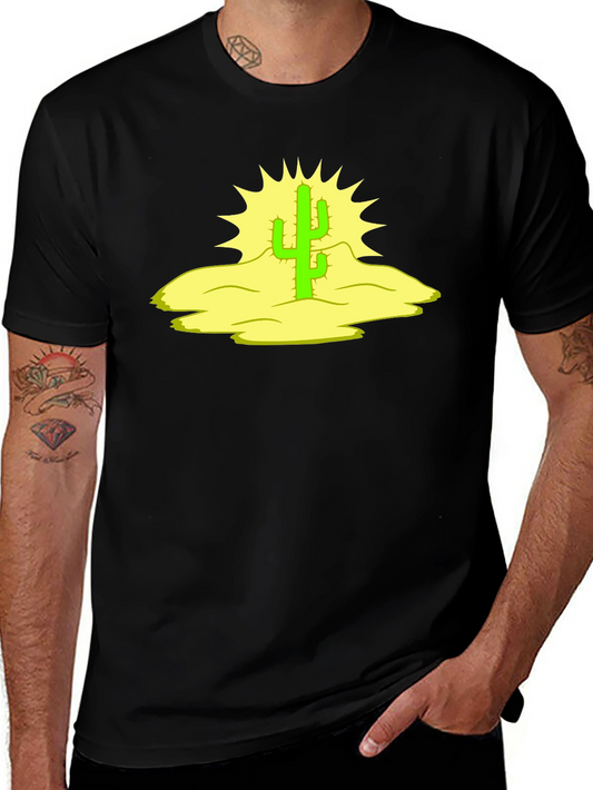 Cactus Graphic Black Tee - Desert Vibes