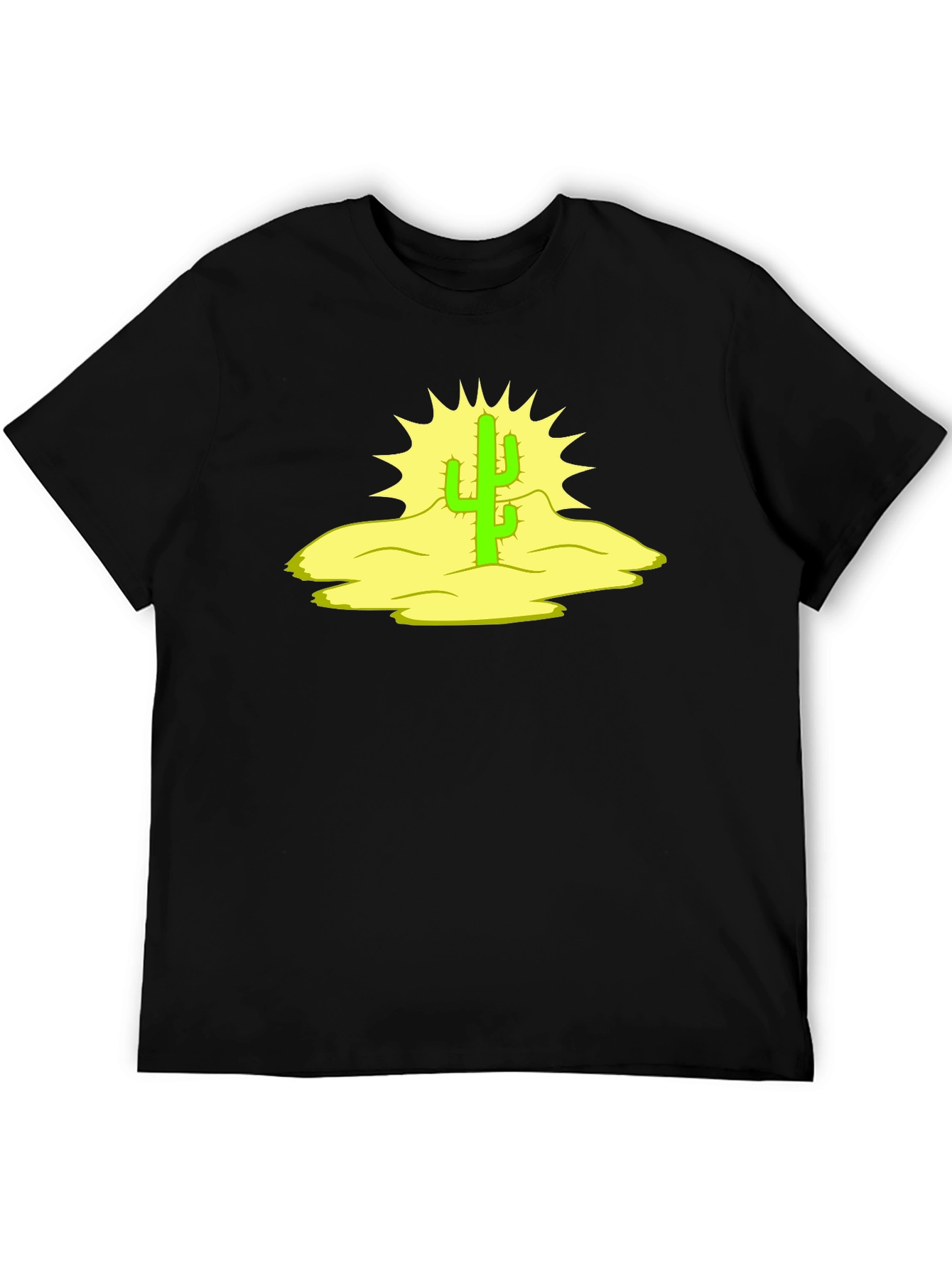 Cactus Graphic Black Tee - Desert Vibes