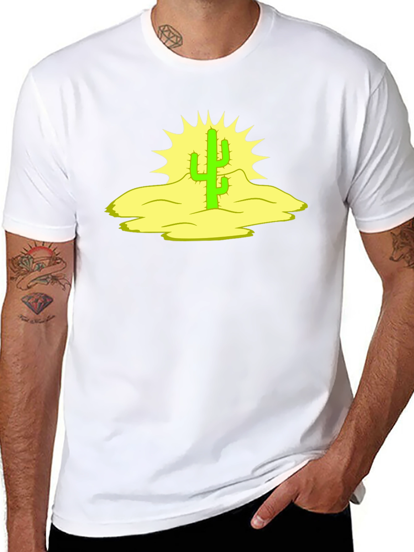 Cactus Graphic Black Tee - Desert Vibes