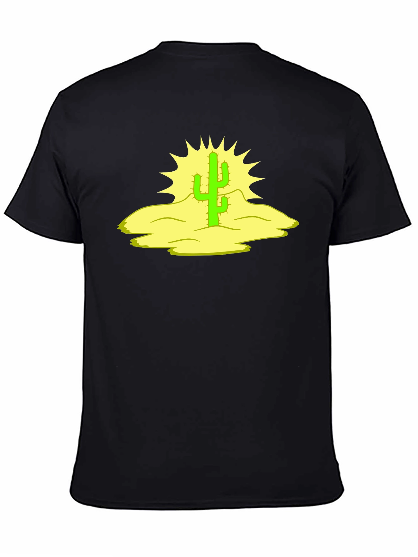 Cactus Graphic Black Tee - Desert Vibes