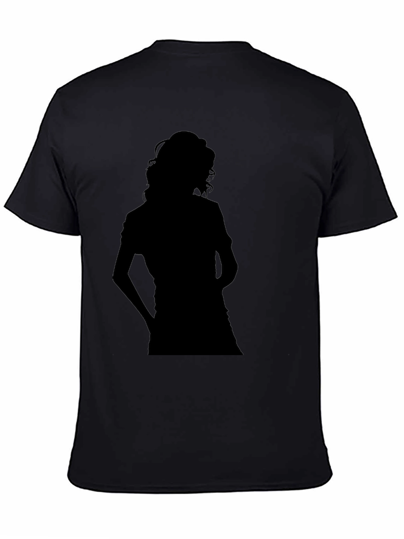 Silhouette Woman Black T-Shirt