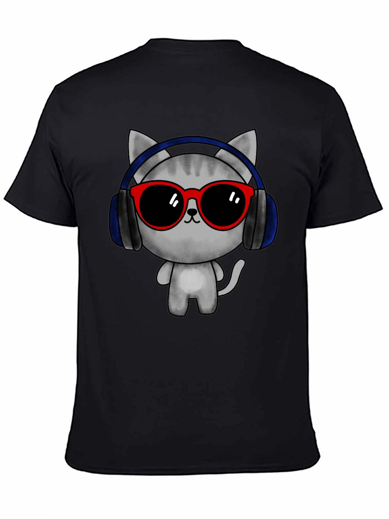 Cool Cat Tee: DJ Cat with Headphones & Sunglasses