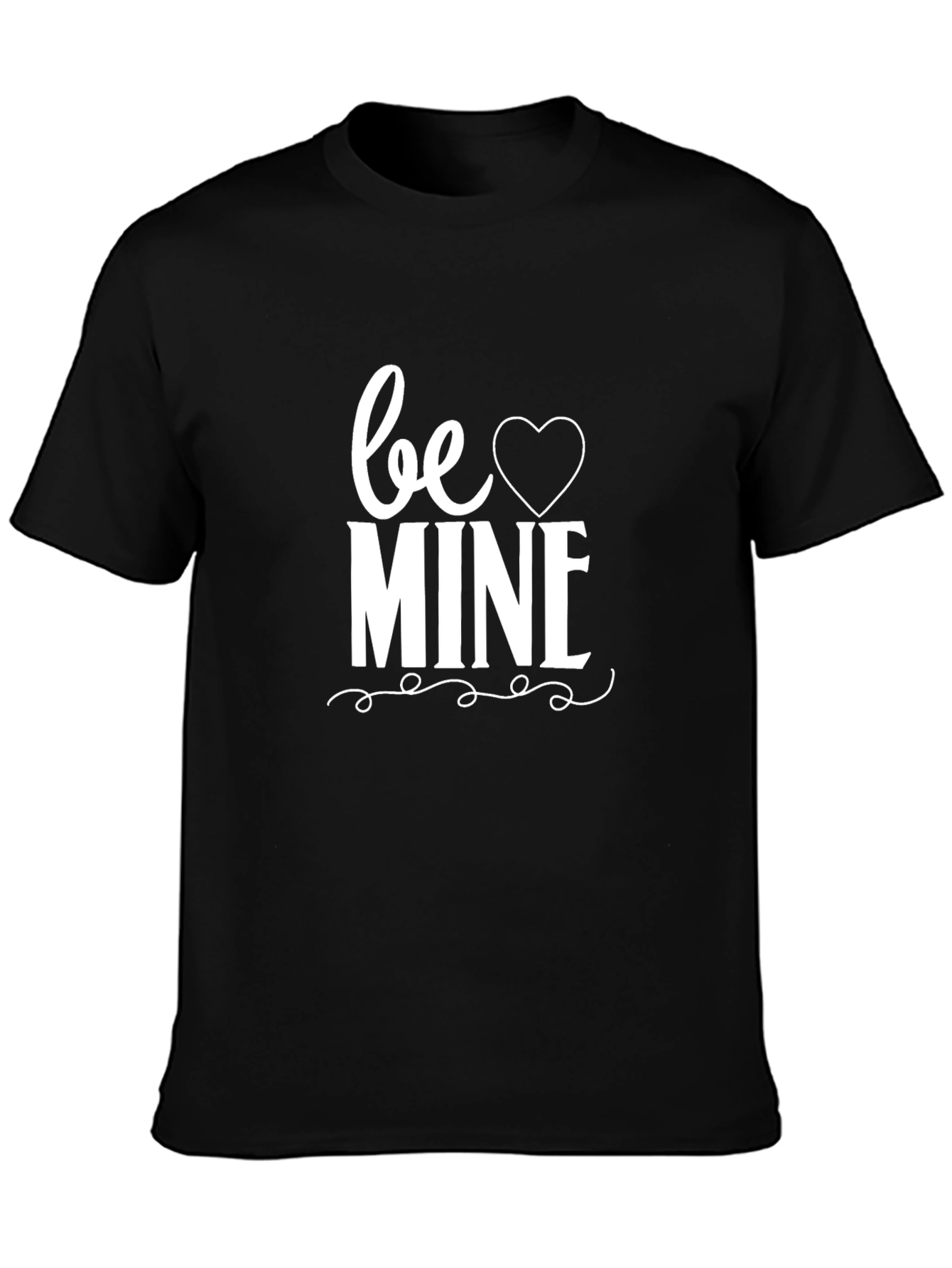 Be Mine Graphic Tee - Valentines Day Black T-Shirt