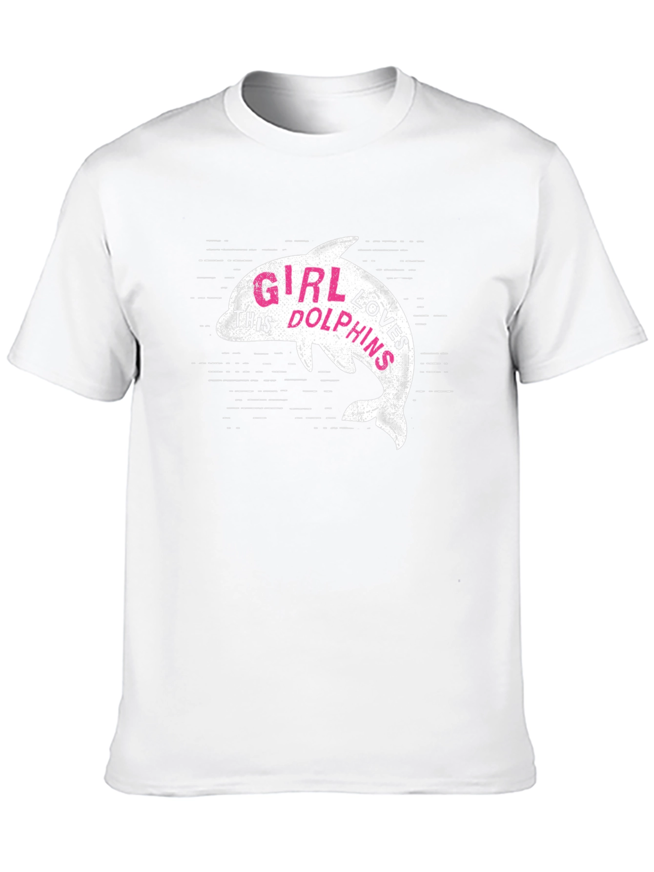 Girl Loves Dolphins T-Shirt - Black Graphic Tee