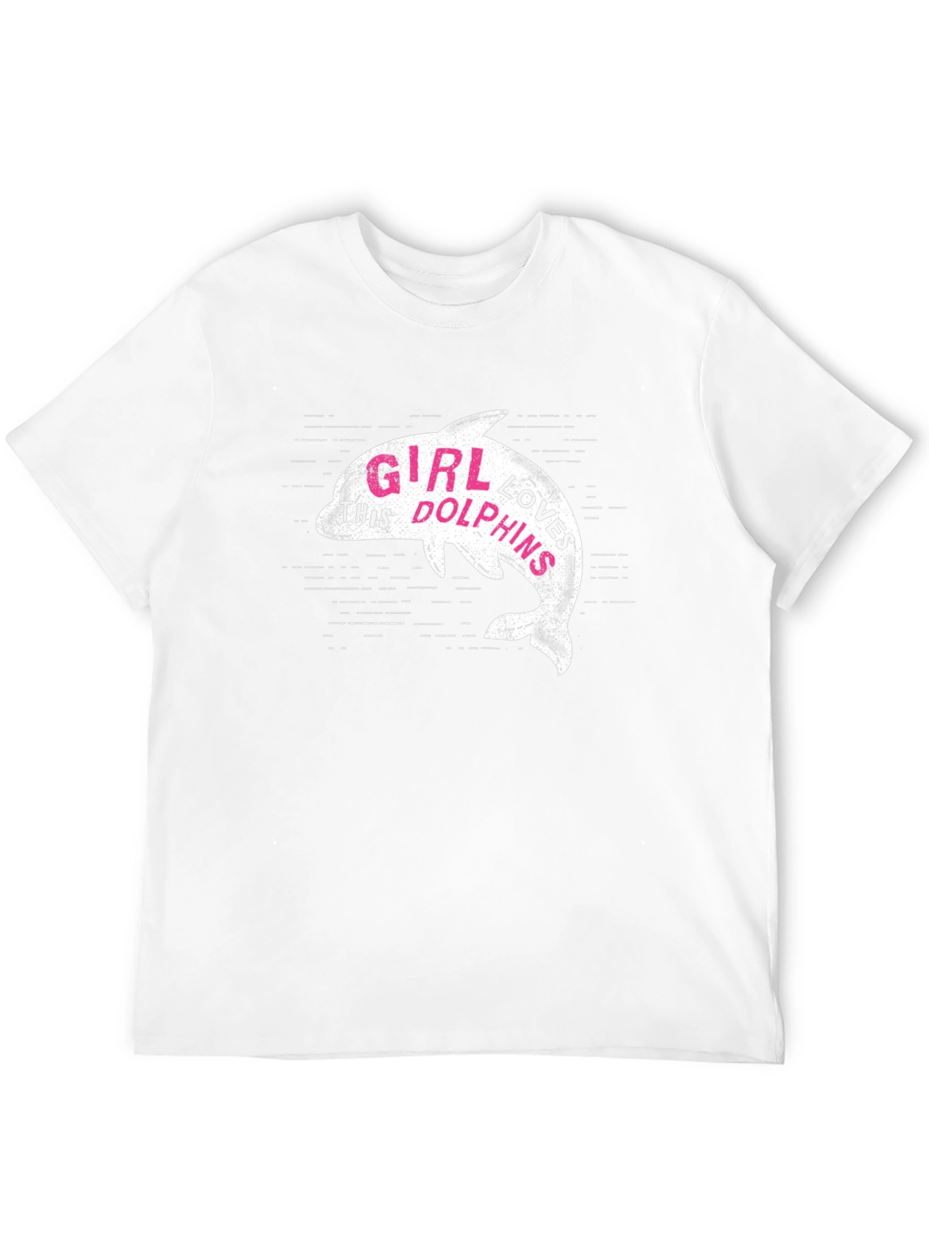Girl Loves Dolphins T-Shirt - Black Graphic Tee