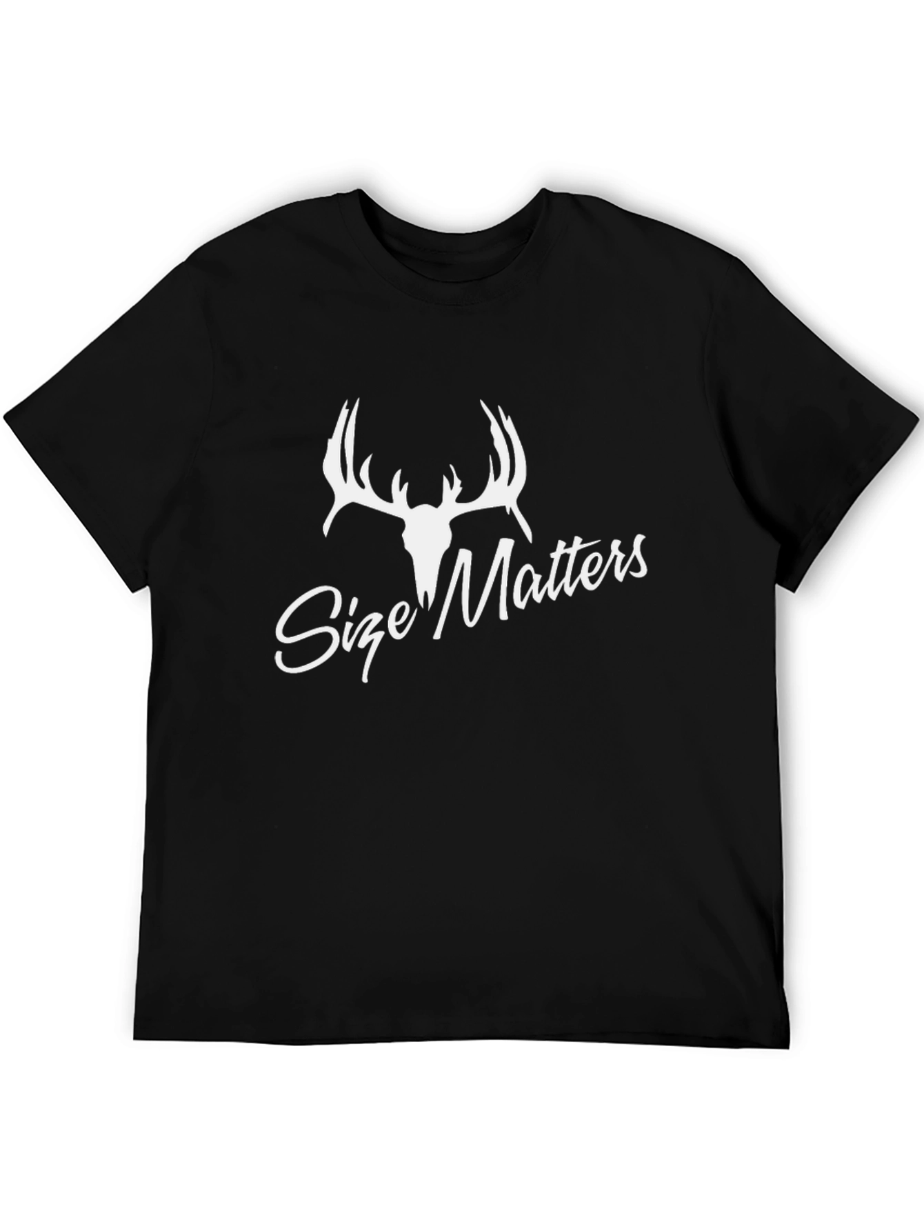 Size Matters Deer Antler Graphic T-Shirt