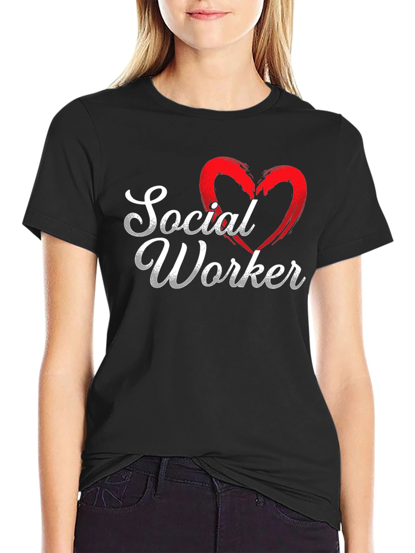 Social Worker Heart Graphic Tee