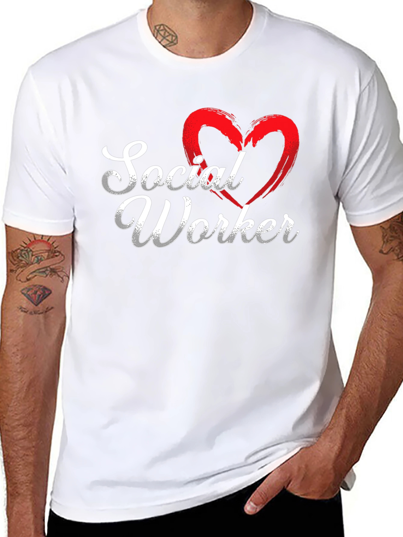 Social Worker Heart Graphic Tee