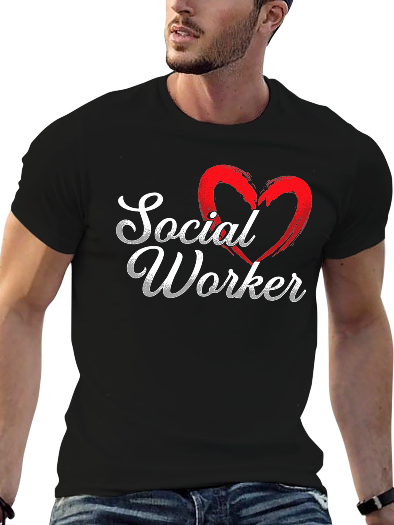 Social Worker Heart Graphic Tee