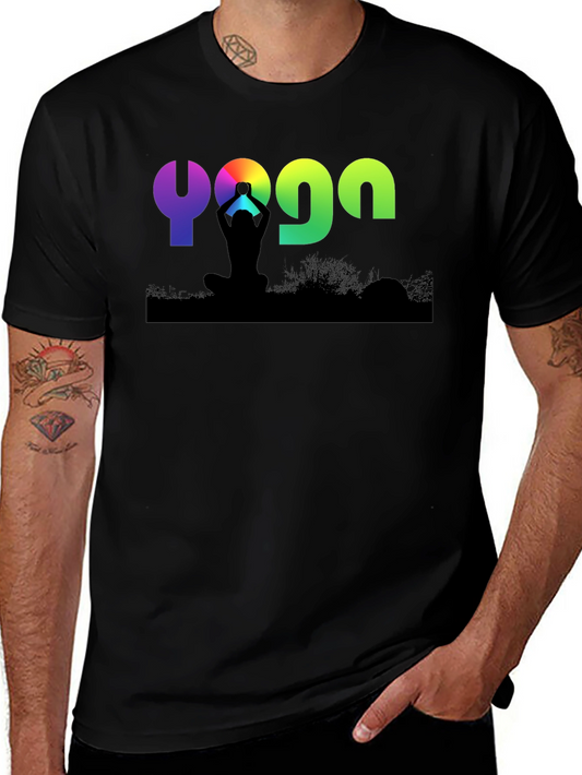 Yoga Silhouette Graphic Tee - Meditation & Fitness