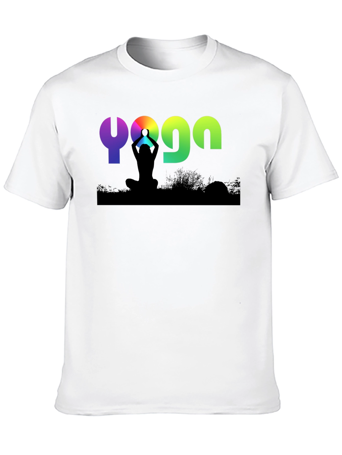 Yoga Silhouette Graphic Tee - Meditation & Fitness
