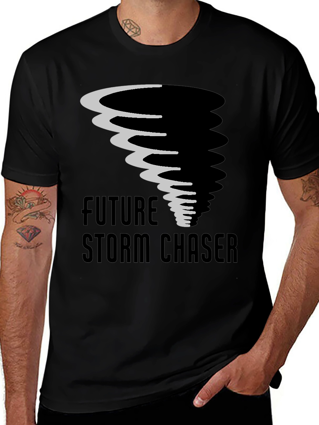 Future Storm Chaser Black Graphic Tee
