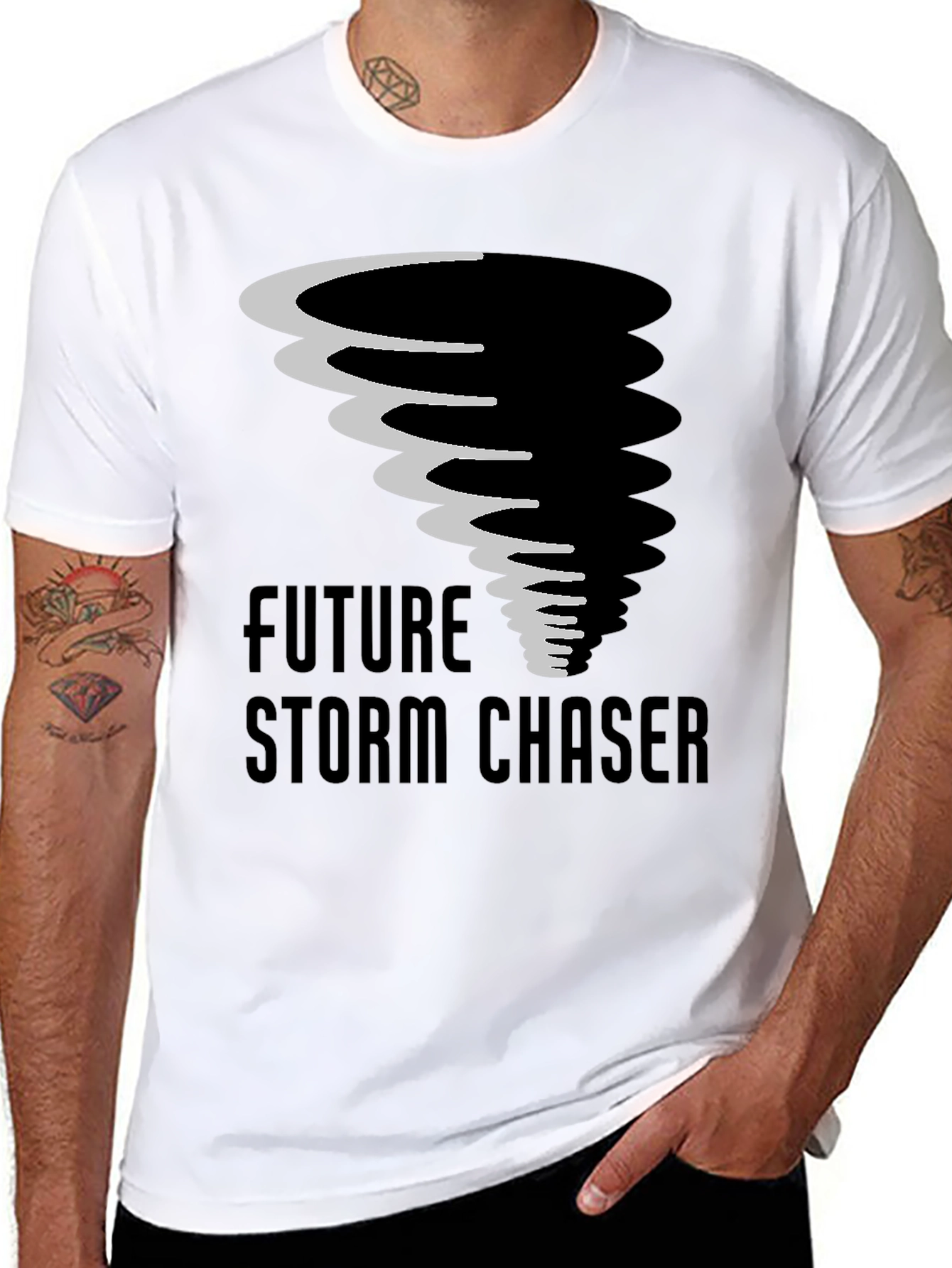 Future Storm Chaser Black Graphic Tee