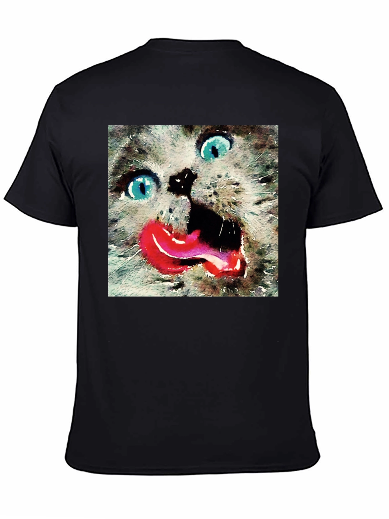 Crazy Cat Tongue Out T-Shirt