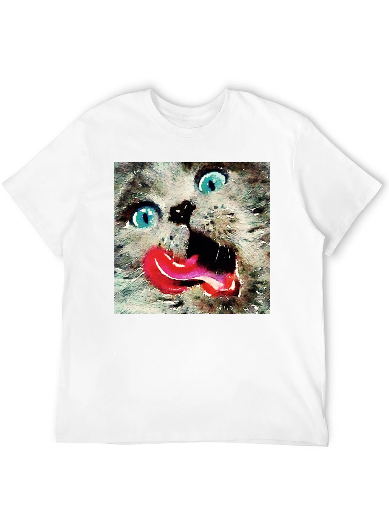 Crazy Cat Tongue Out T-Shirt