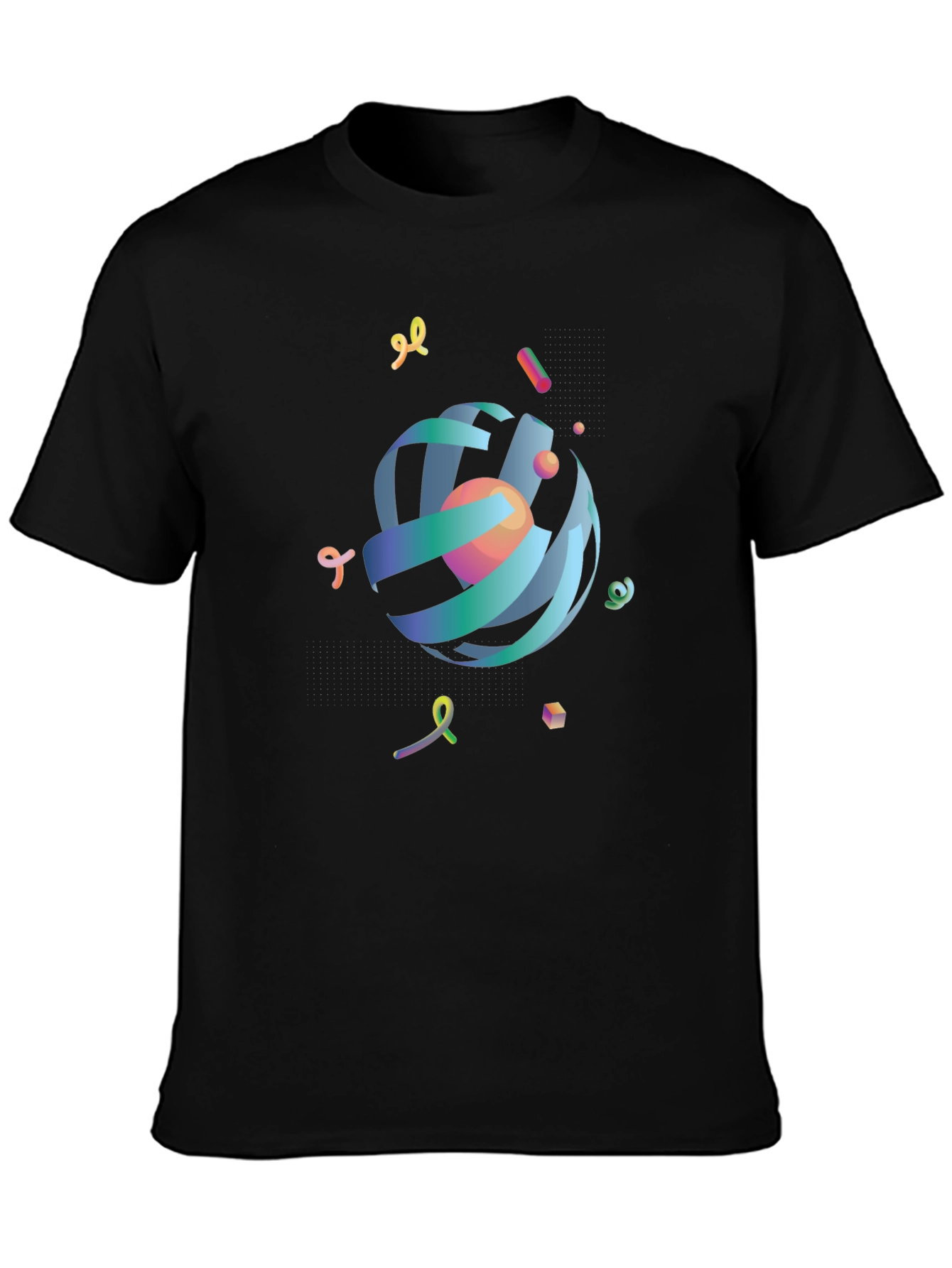 Abstract Graphic Print Crew Neck Tee