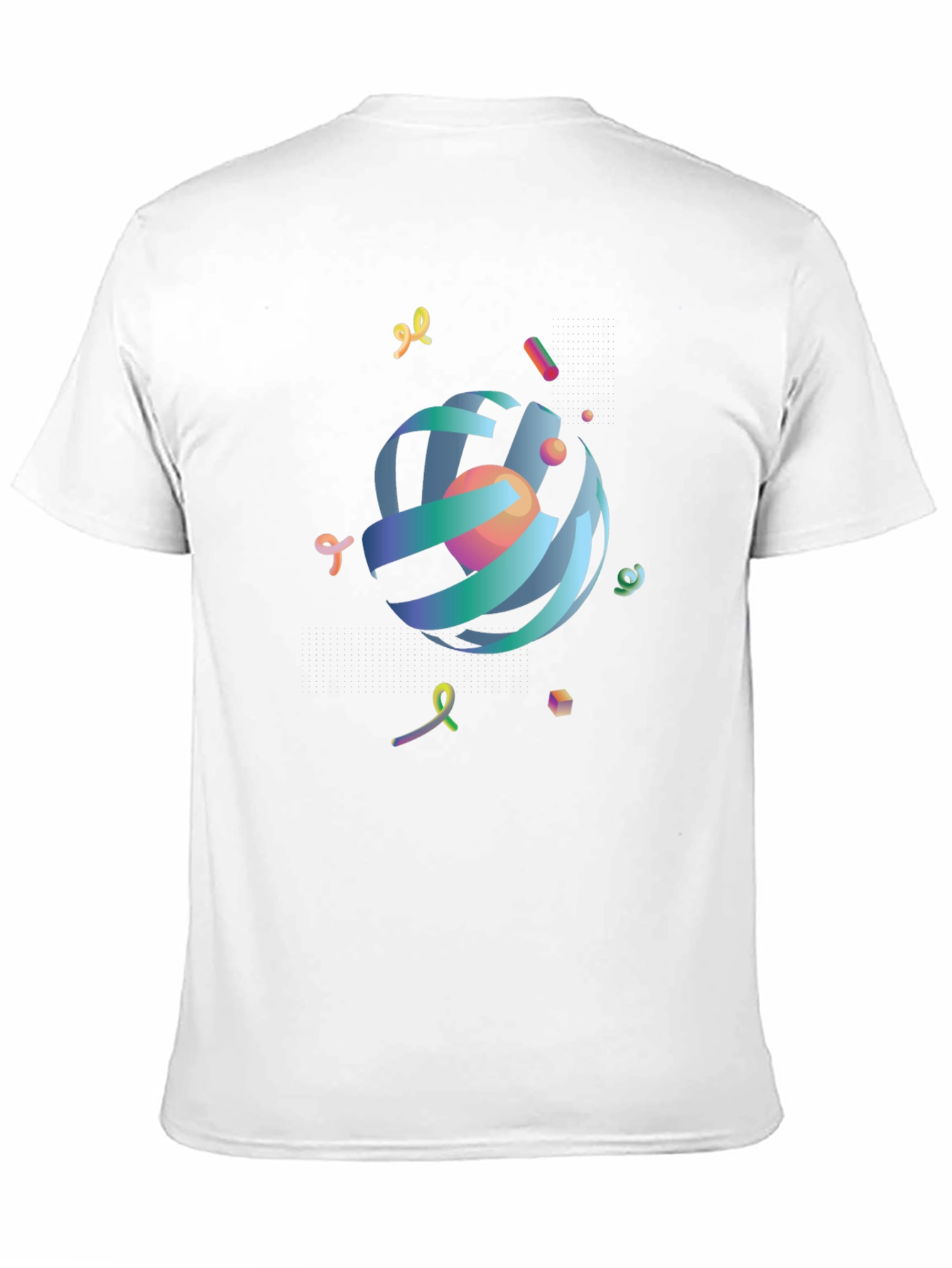 Abstract Graphic Print Crew Neck Tee