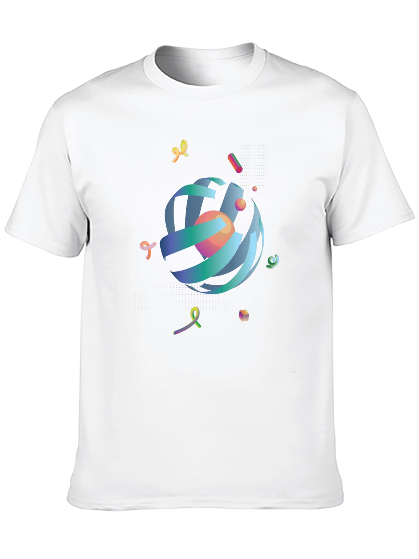 Abstract Graphic Print Crew Neck Tee
