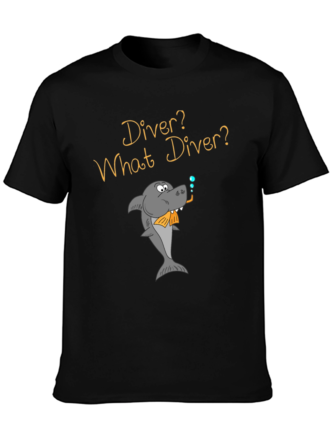 Humorous Diver Shark T-Shirt