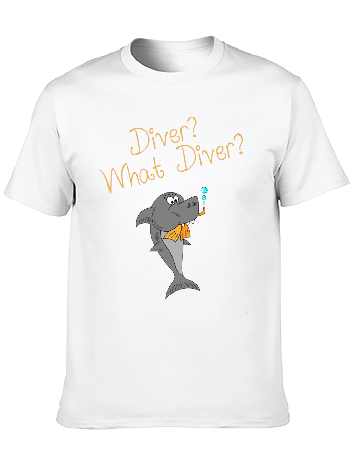 Humorous Diver Shark T-Shirt