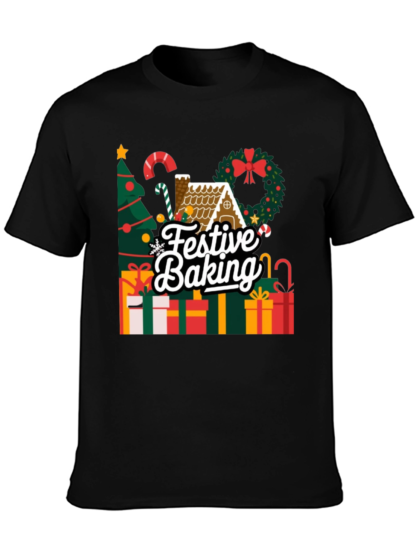 Festive Baking Christmas Holiday Graphic T-Shirt