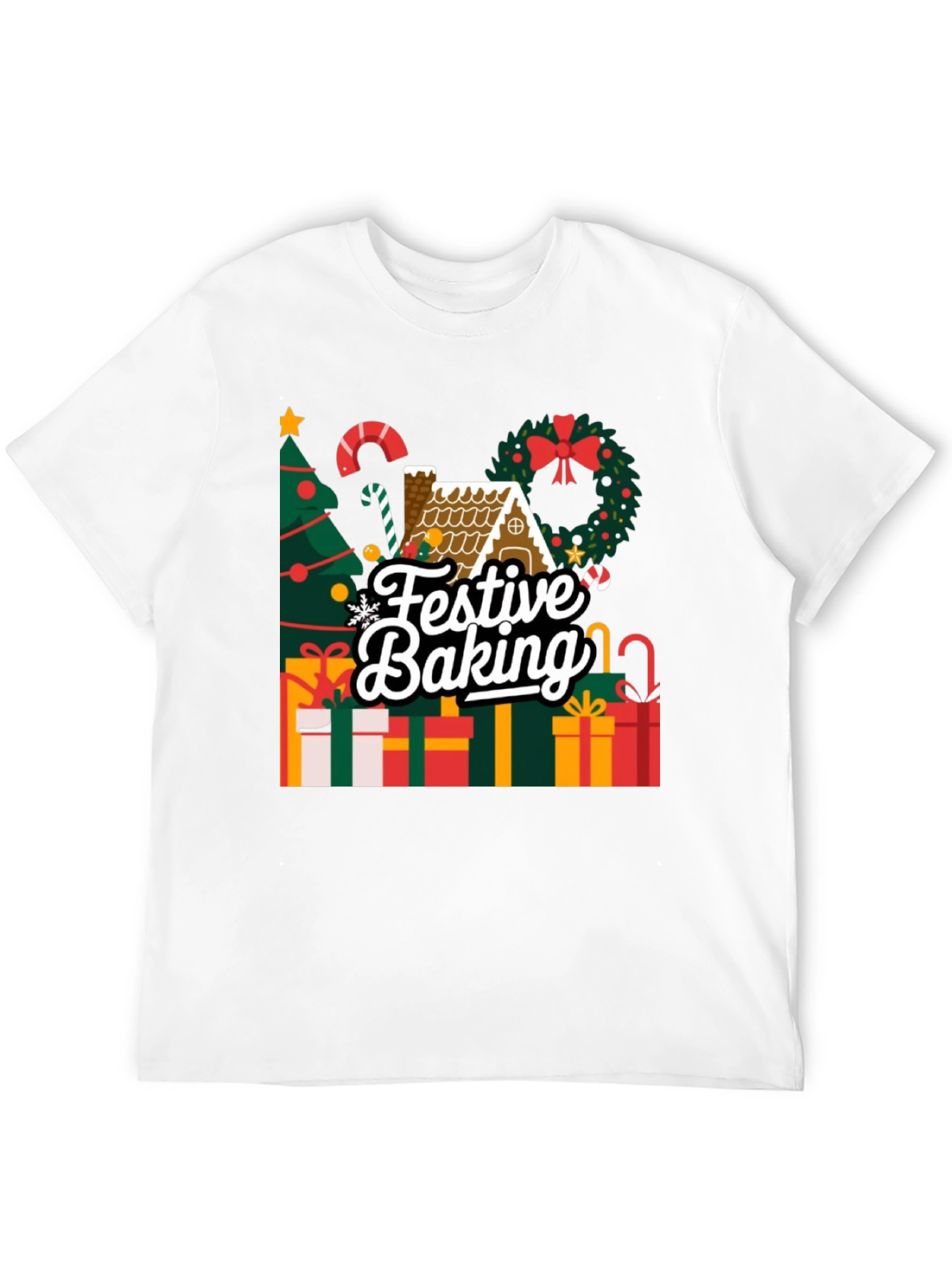 Festive Baking Christmas Holiday Graphic T-Shirt