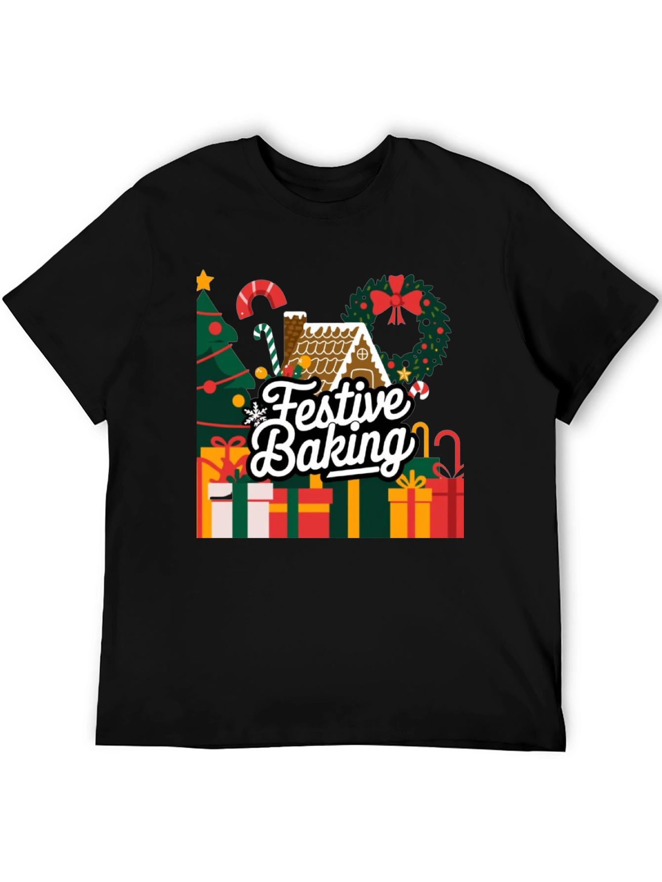 Festive Baking Christmas Holiday Graphic T-Shirt