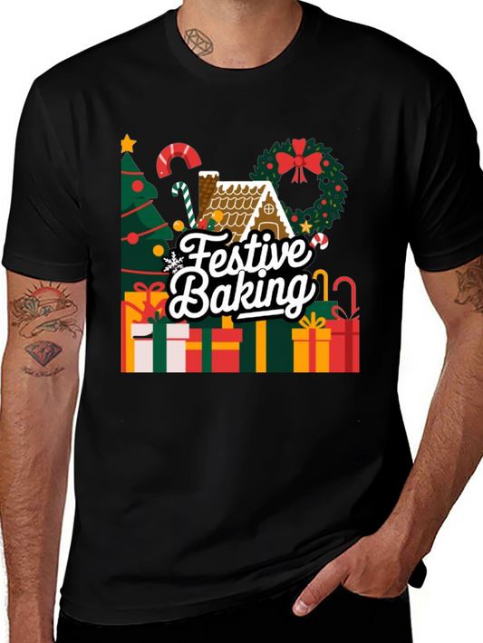 Festive Baking Christmas Holiday Graphic T-Shirt