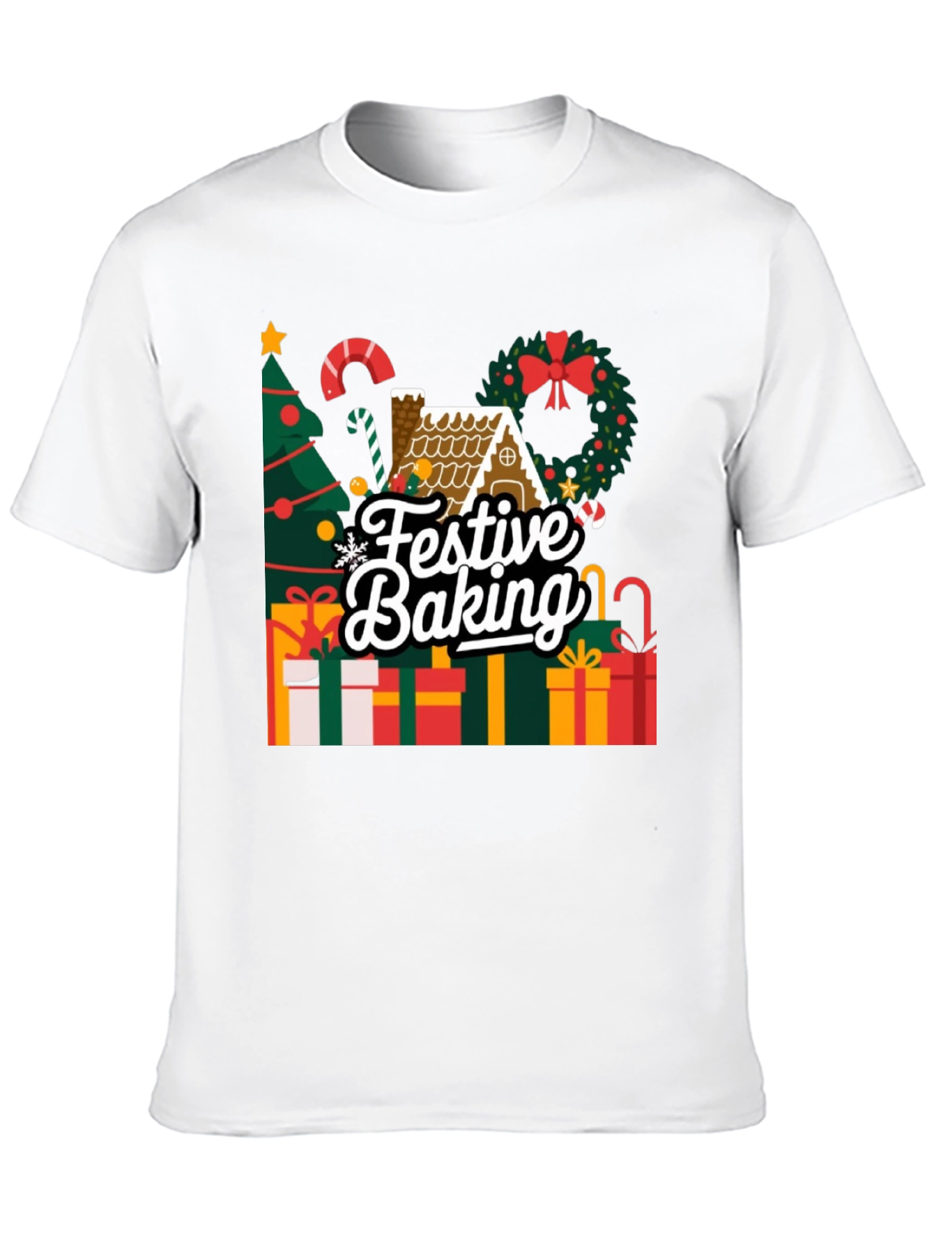 Festive Baking Christmas Holiday Graphic T-Shirt
