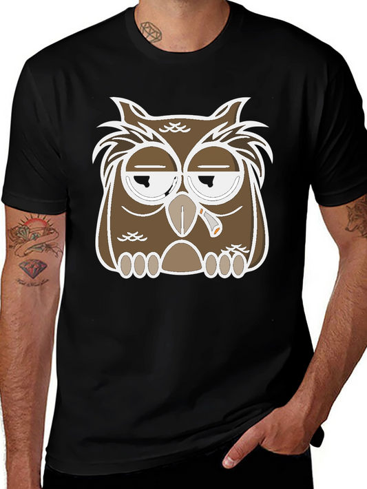 Owl Graphic T-Shirt - Relaxed Stoner Design