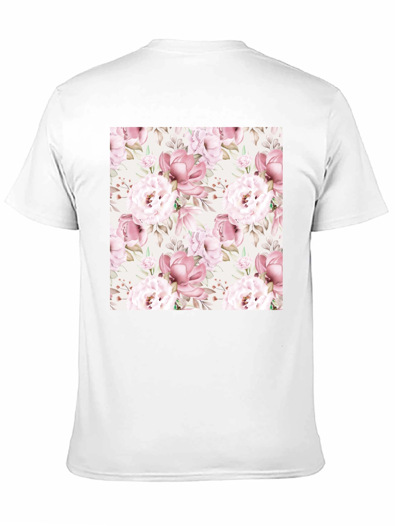 Floral Pattern Black T-Shirt for Men