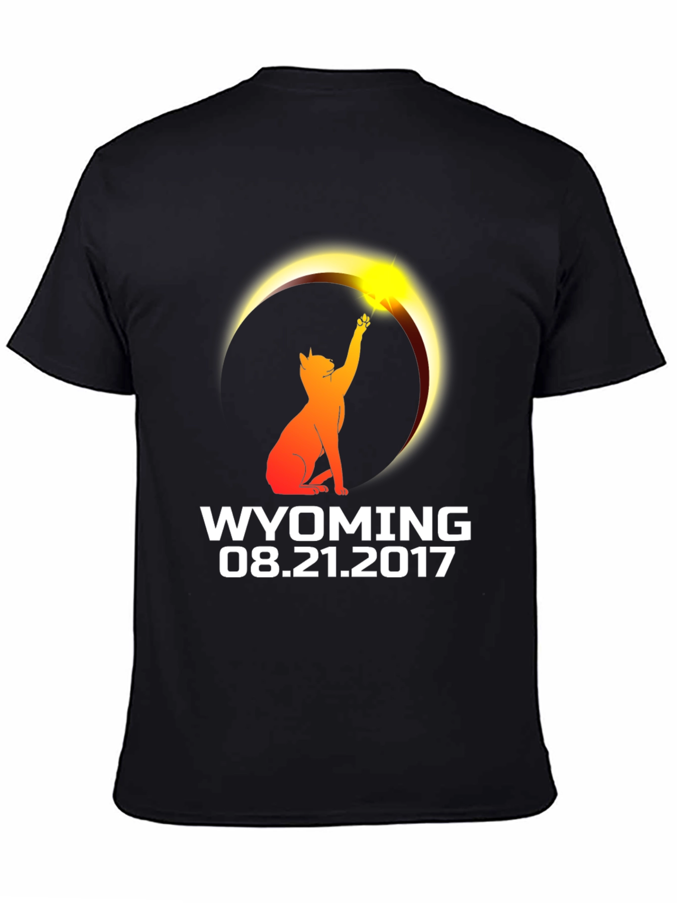 Wyoming Eclipse 2017 Cat T-Shirt