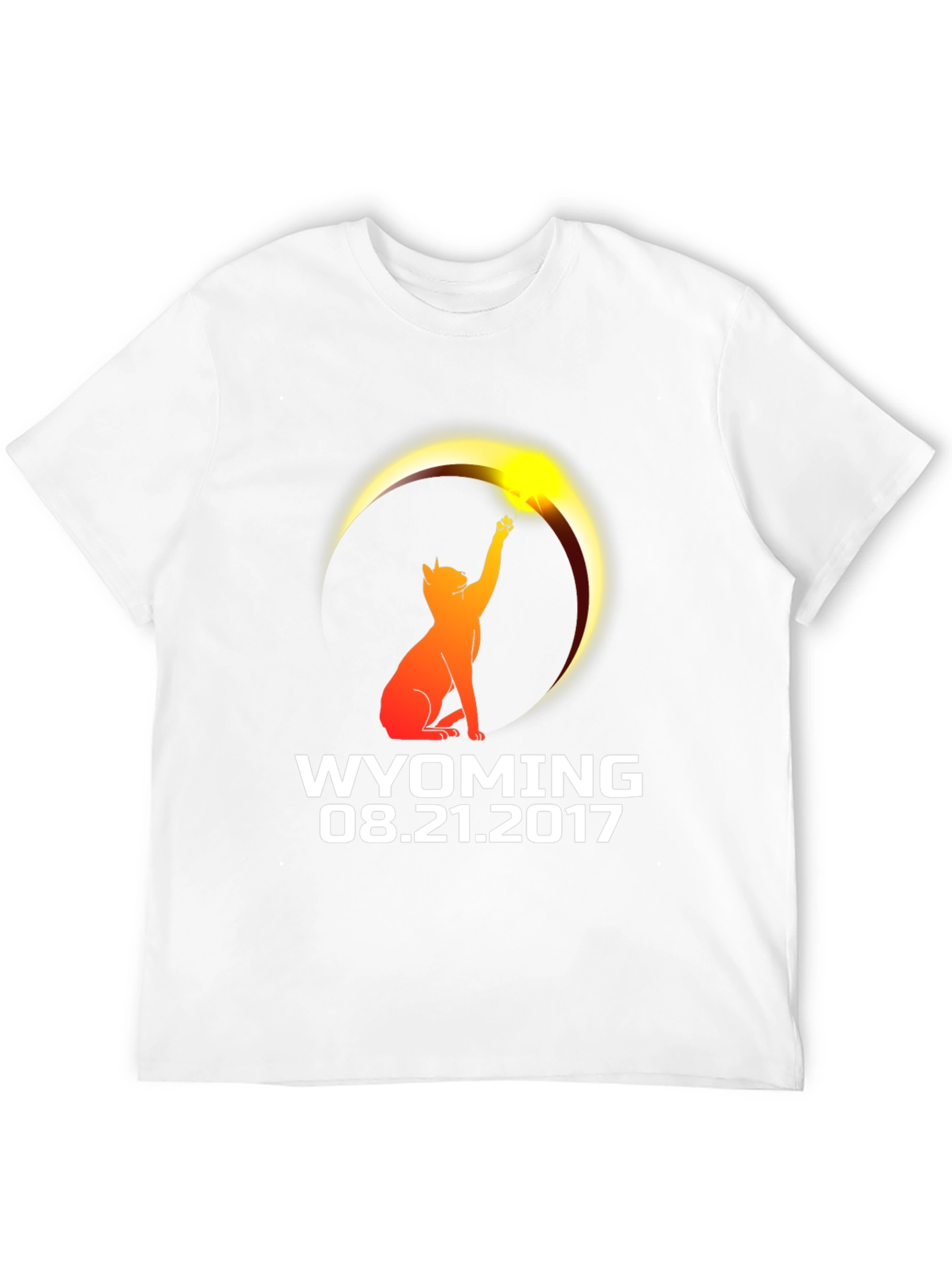 Wyoming Eclipse 2017 Cat T-Shirt