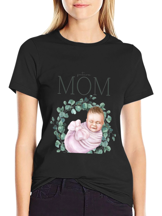 New Mom Baby Wreath T-Shirt