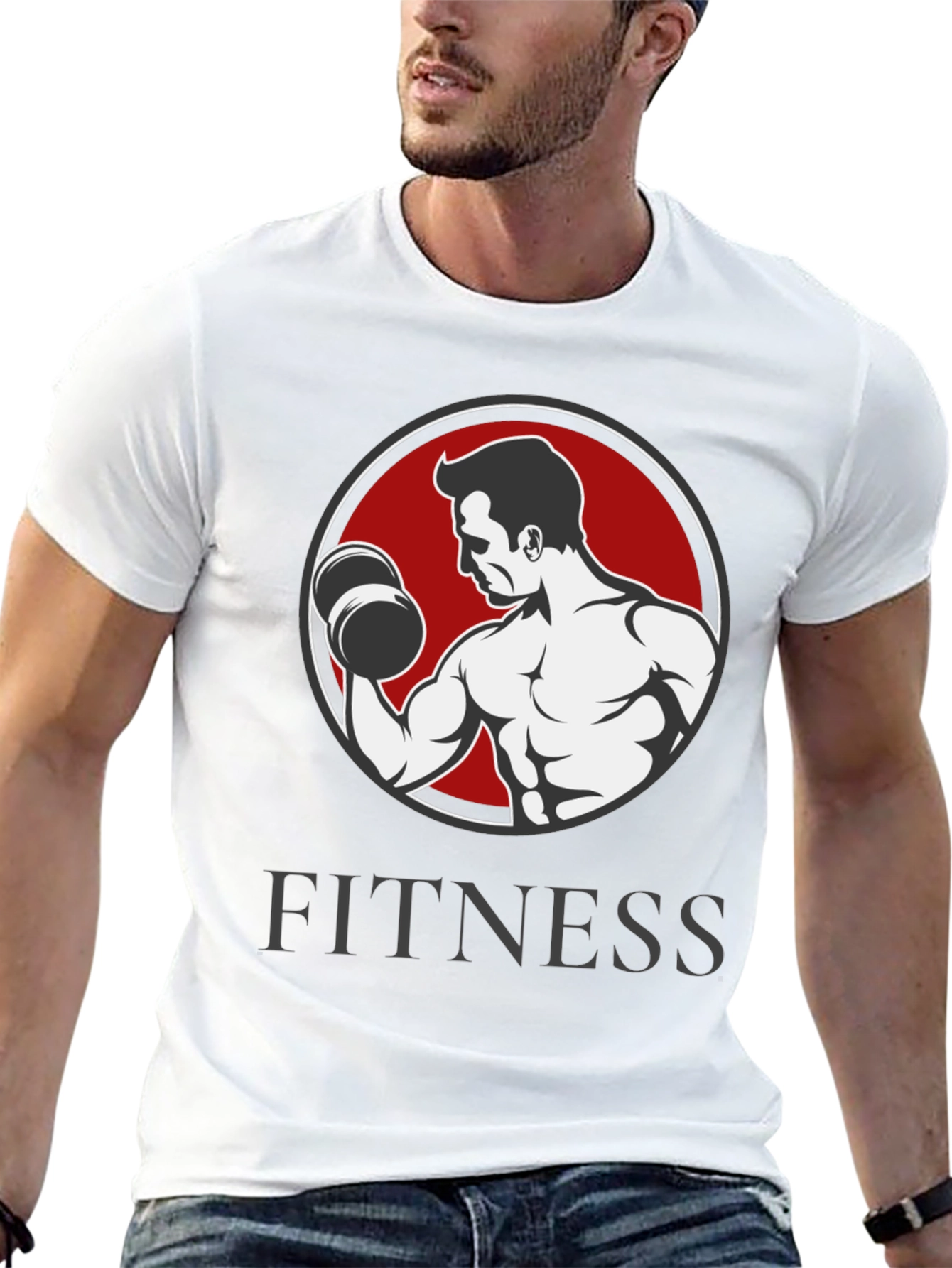 Fitness Graphic T-Shirt - Bodybuilder Design