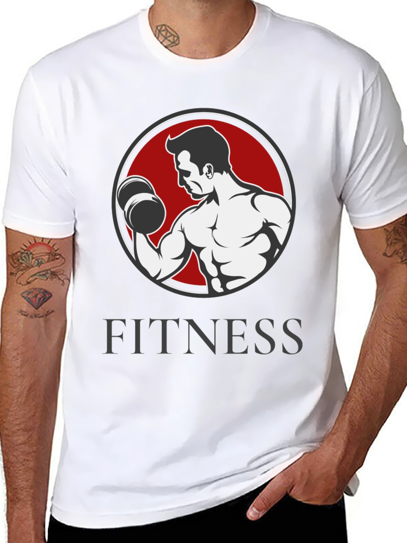 Fitness Graphic T-Shirt - Bodybuilder Design