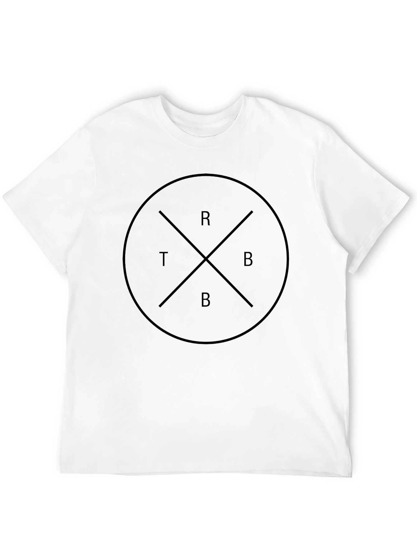 Graphic Tee - Circle with Cross and Letters