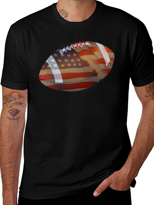 American Flag Football Graphic Tee