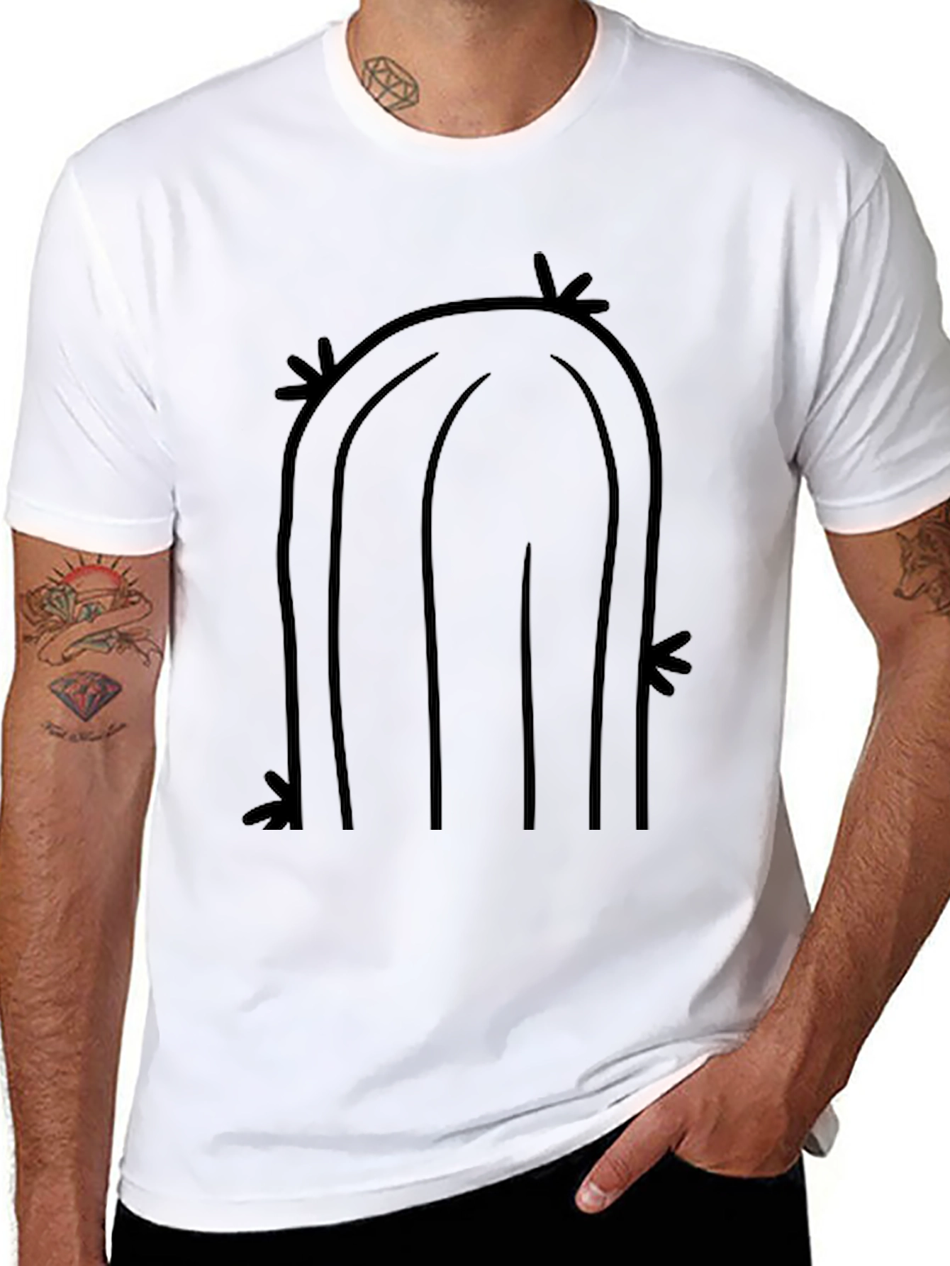 Cactus Graphic Tee - Black