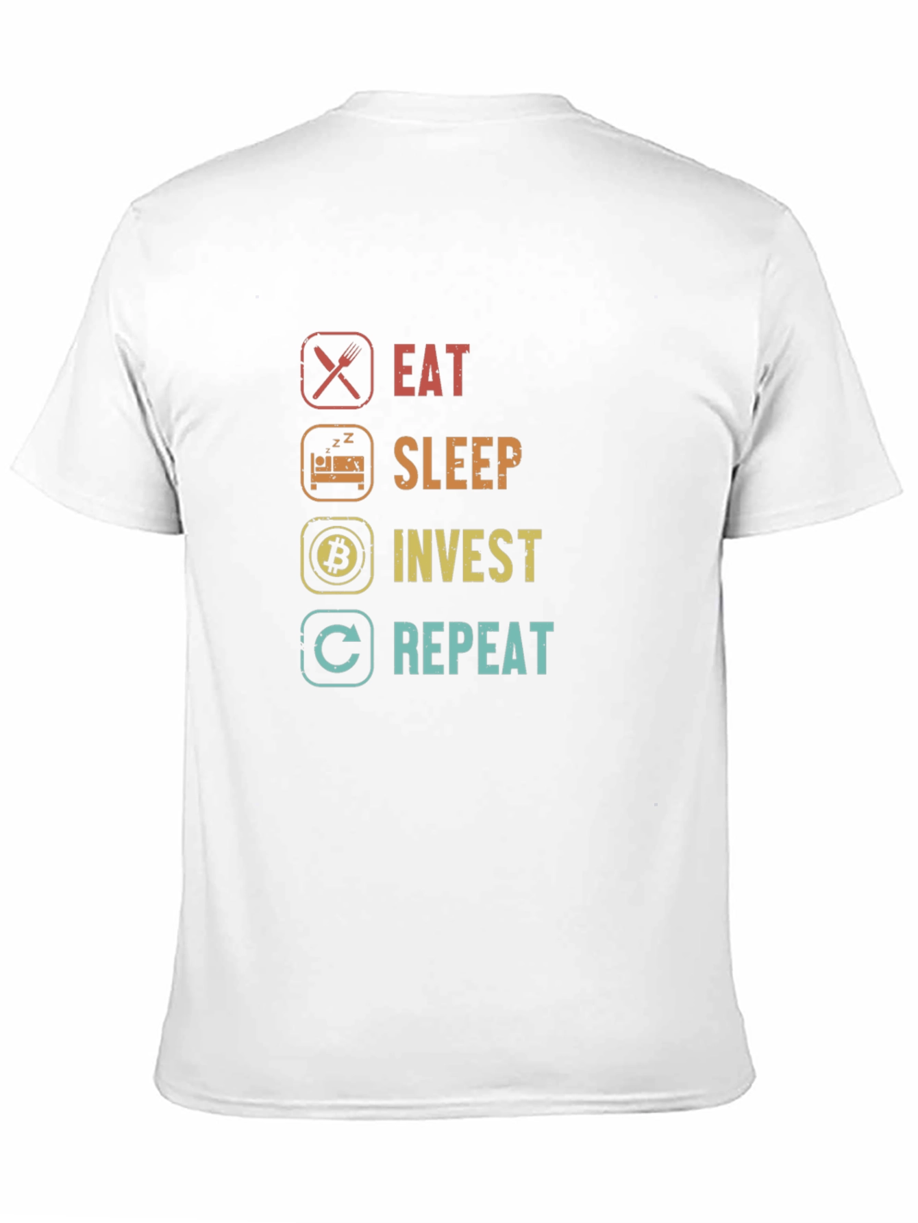 Eat Sleep Invest Repeat Graphic Tee - Black