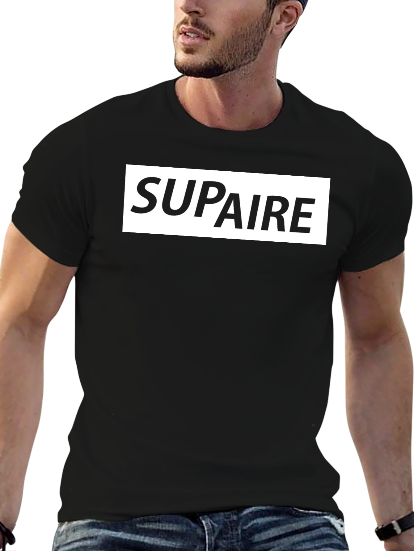 Supaire Graphic Print Black T-Shirt