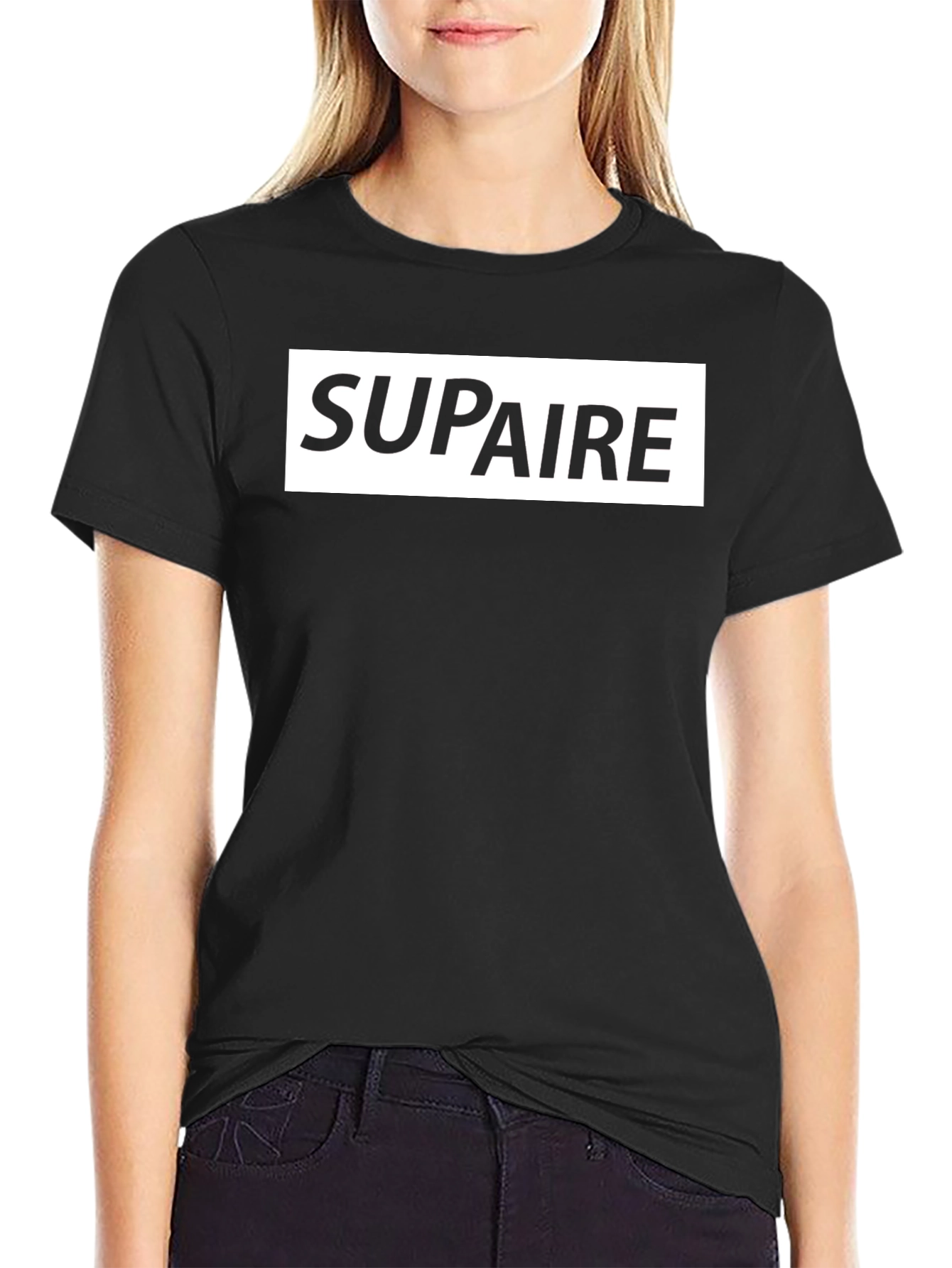 Supaire Graphic Print Black T-Shirt