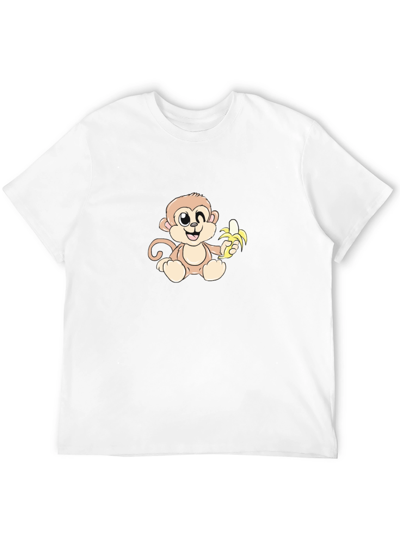Monkey With Banana Graphic T-Shirt