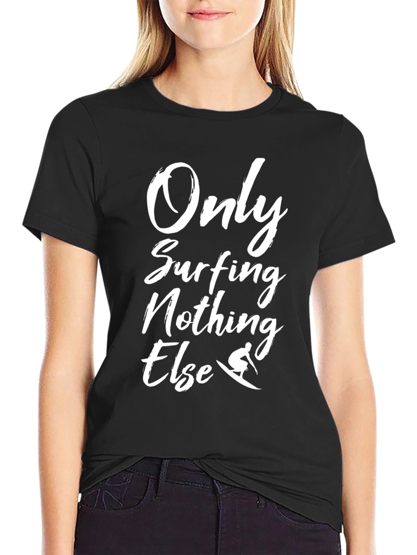 Only Surfing Nothing Else Black T-Shirt