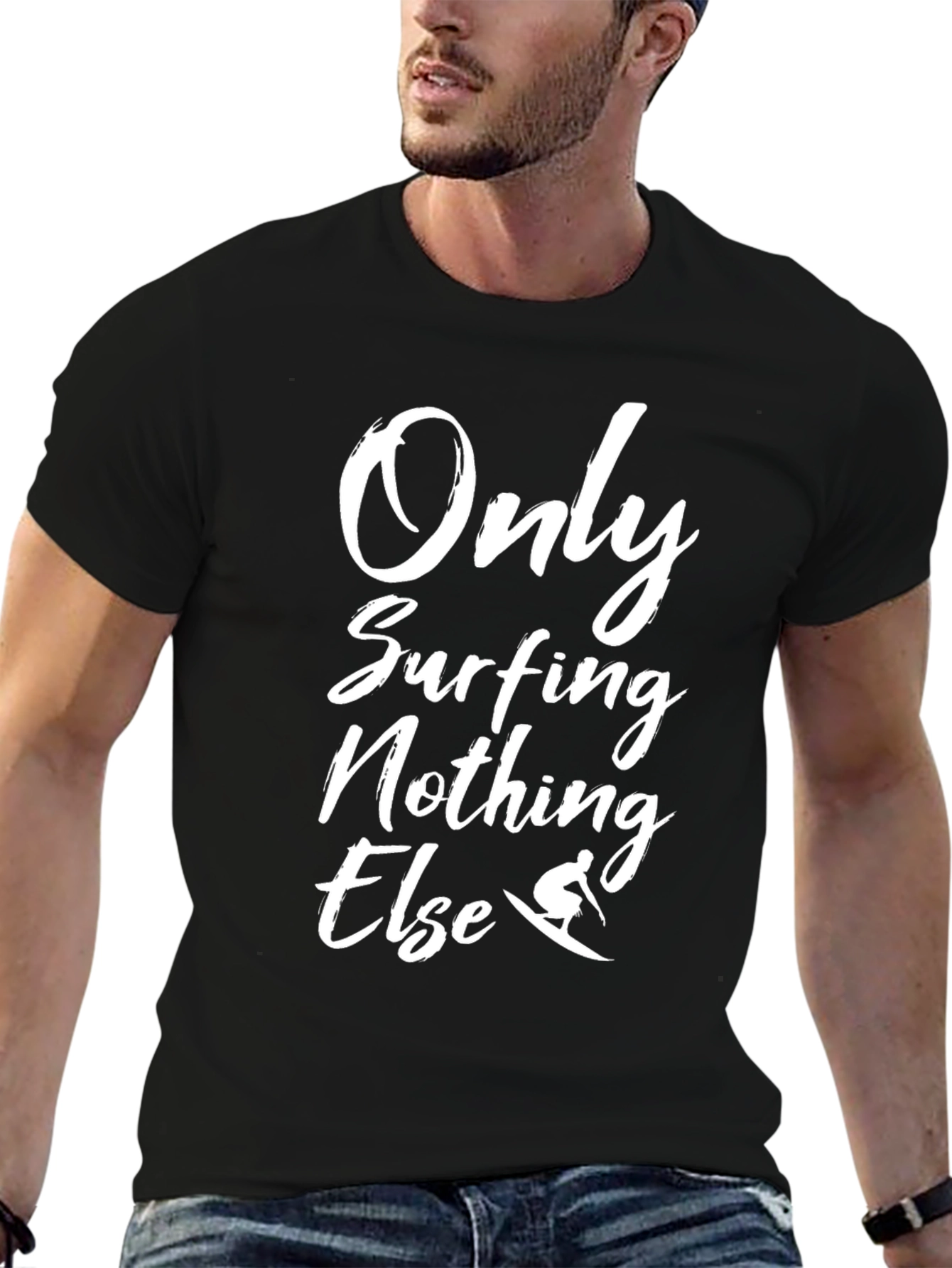 Only Surfing Nothing Else Black T-Shirt