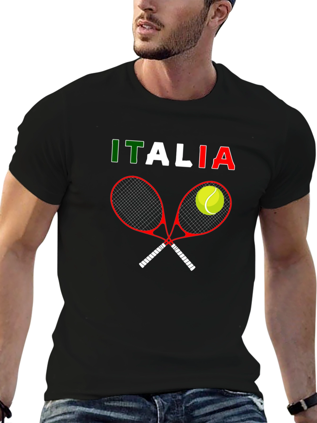 Italia Tennis T-Shirt - Fun Graphic Tee