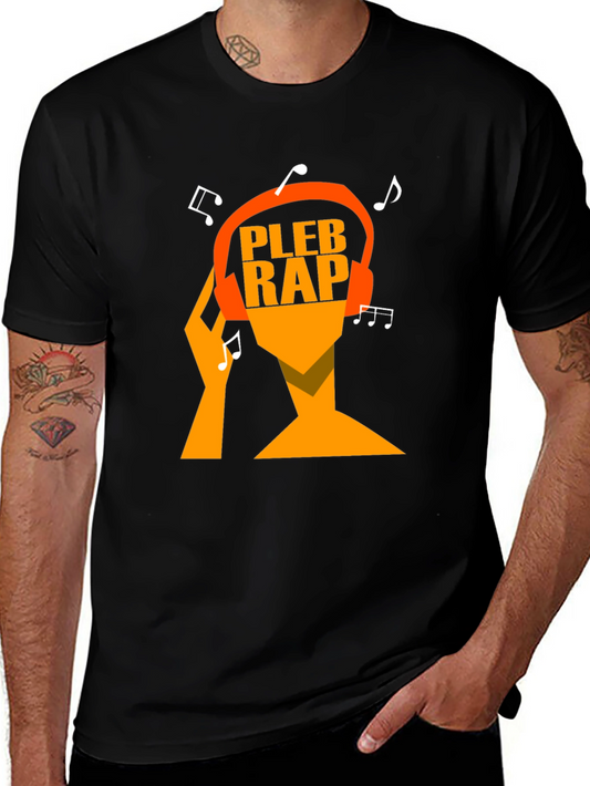 Pleb Rap Graphic Tee - Black Cotton T-Shirt
