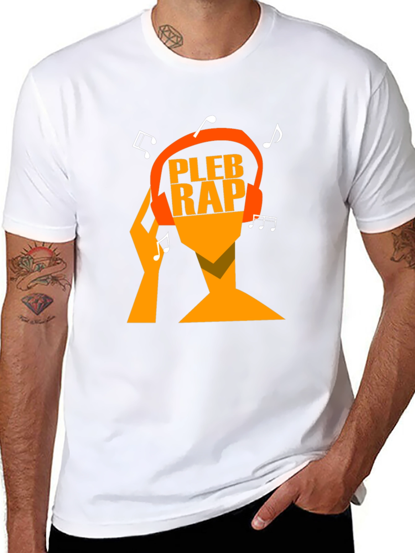Pleb Rap Graphic Tee - Black Cotton T-Shirt