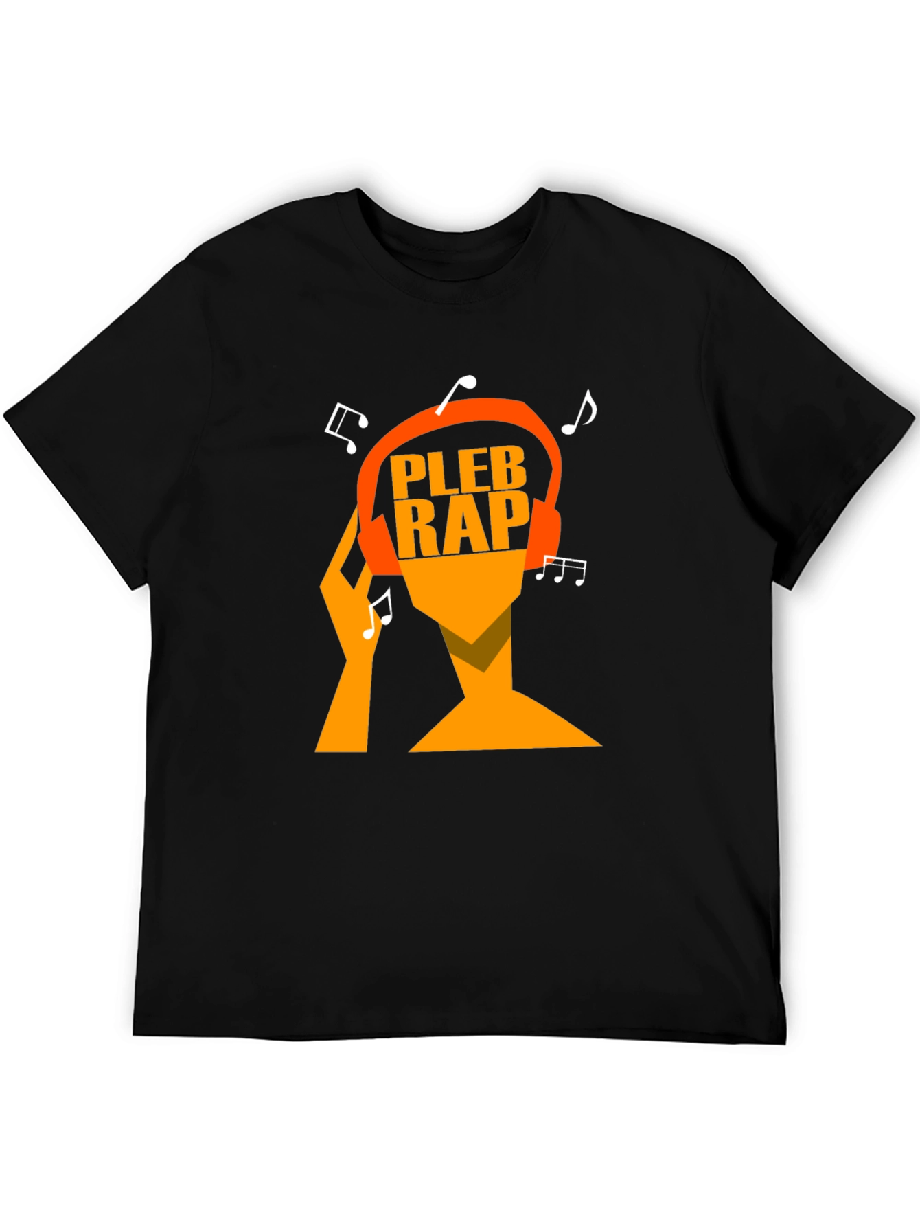 Pleb Rap Graphic Tee - Black Cotton T-Shirt